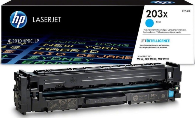 CF541X (203X) оригинальный картридж HP для принтера HP Color LaserJet Pro M254/ M280/ M281 голубой, 2500 страниц CF541X (203X) оригинальный картридж HP для принтера HP Color LaserJet Pro M254/ M280/ M281 голубой, 2500 страниц