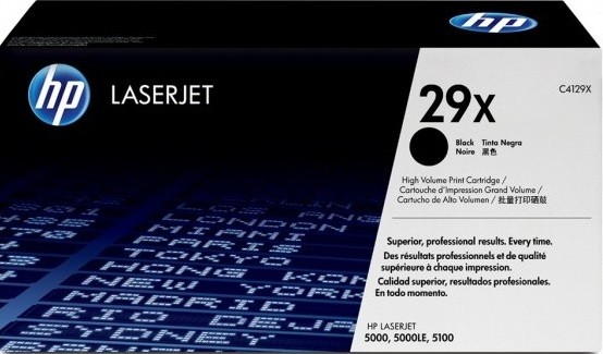 C4129X (29X) оригинальный картридж HP для принтера HP LaserJet 5000/ 5000dn/ 5000gn/ 5000n/ 5100/ 5100dtn/ 5100tn black, 10000 страниц