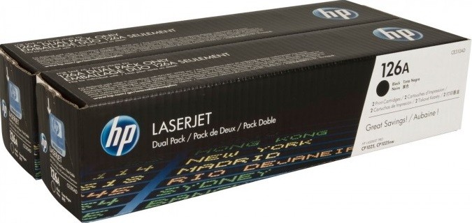 CE310AD (126A) оригинальный картридж HP для принтера HP Color LaserJet CP1025/ CP1025nw/ M175nw/ M275 black, двойная упаковка 2*1200 страниц CE310AD (126A) оригинальный картридж HP для принтера HP Color LaserJet CP1025/ CP1025nw/ M175nw/ M275 black, двойная упаковка 2*1200 страниц