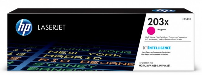 CF543X (203X) оригинальный картридж HP для принтера HP Color LaserJet Pro M254/ M280/ M281 пурпурный, 2500 страниц CF543X (203X) оригинальный картридж HP для принтера HP Color LaserJet Pro M254/ M280/ M281 пурпурный, 2500 страниц