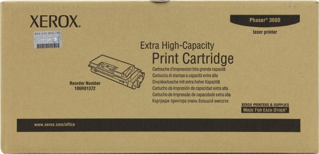 Картридж XEROX PHASER 3600 print-cart (106R01372) черный 20k оригинальный Картридж XEROX PHASER 3600 print-cart (106R01372) черный 20k оригинальный
