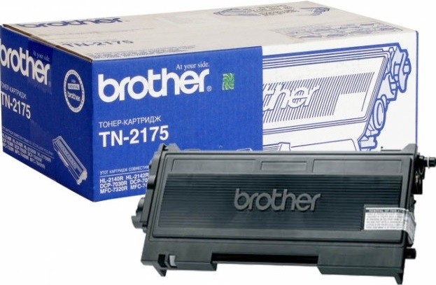 TN-2175 оригинальный картридж Brother для принтеров Brother HL-2140/ 2170/ 2140R/ 2142R/ 2150NR/ 2170WR/ MFC-7320R/ 7440NR/ 7840WR/ DCP-7030R/ 7032R/ 7045NR black (2 600 стр.)  TN-2175 оригинальный картридж Brother для принтеров Brother HL-2140/ 2170/ 2140R/ 2142R/ 2150NR/ 2170WR/ MFC-7320R/ 7440NR/ 7840WR/ DCP-7030R/ 7032R/ 7045NR black (2 600 стр.)