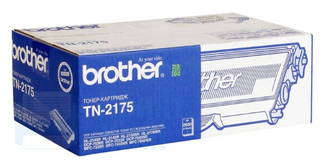 TN-2175 оригинальный картридж Brother для принтеров Brother HL-2140/ 2170/ 2140R/ 2142R/ 2150NR/ 2170WR/ MFC-7320R/ 7440NR/ 7840WR/ DCP-7030R/ 7032R/ 7045NR black (2 600 стр.)  TN-2175 оригинальный картридж Brother для принтеров Brother HL-2140/ 2170/ 2140R/ 2142R/ 2150NR/ 2170WR/ MFC-7320R/ 7440NR/ 7840WR/ DCP-7030R/ 7032R/ 7045NR black (2 600 стр.)