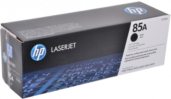 CE285A (85A) оригинальный картридж HP для принтера HP LaserJet Pro P1102/ P1104/ P1106/ P1107/ P1108/ P1109/ M1132/ M1134/ M1136/ M1137/ M1138/ M1139/ M1212/ M1213/ M1214/ M1216/ M1217/ M1248, 1600 страниц